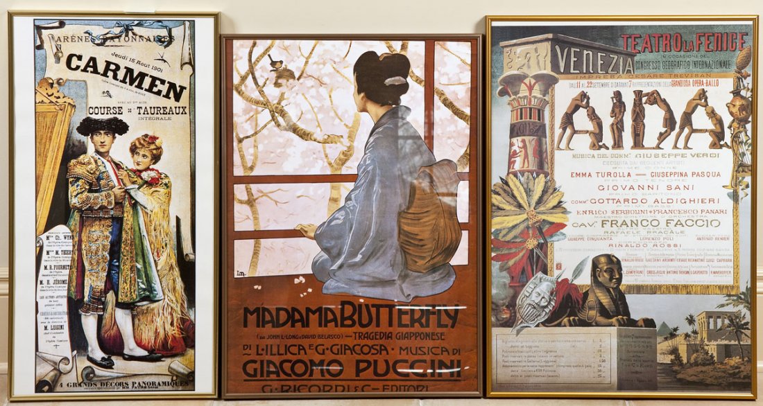Three Framed Opera Posters (1 of 1)