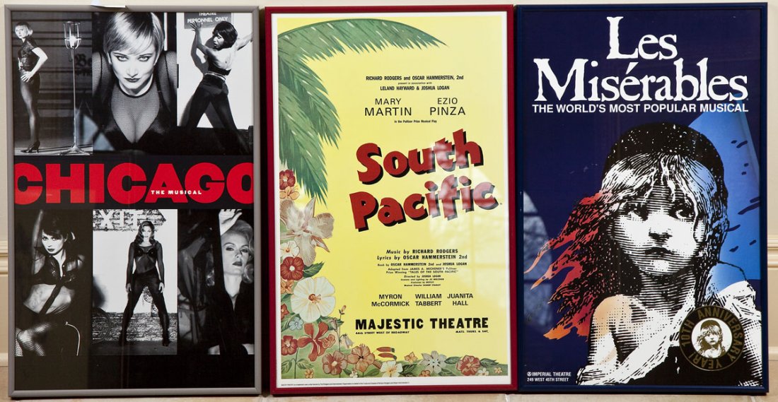 Three Framed Broadway Posters (1 of 1)