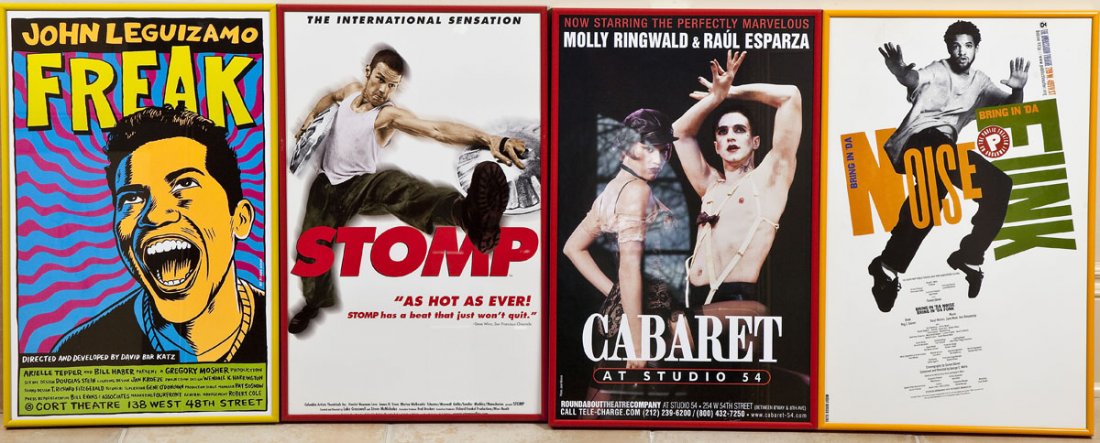 Four Framed Broadway Posters. (1 of 1)