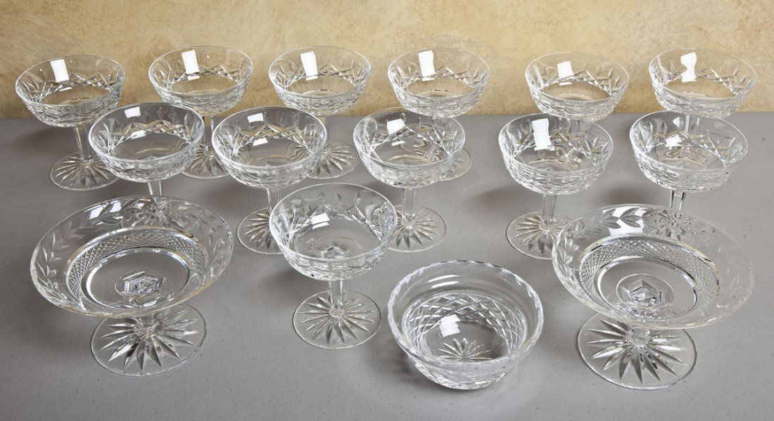 15 Pieces of Glass incl Waterford Lismore (1 of 2)