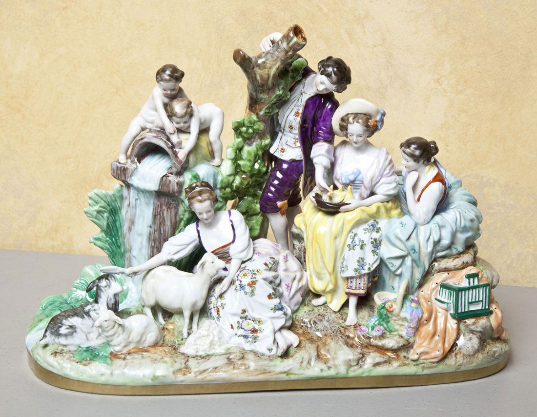 German Porcelain Figural Group (1 of 3)