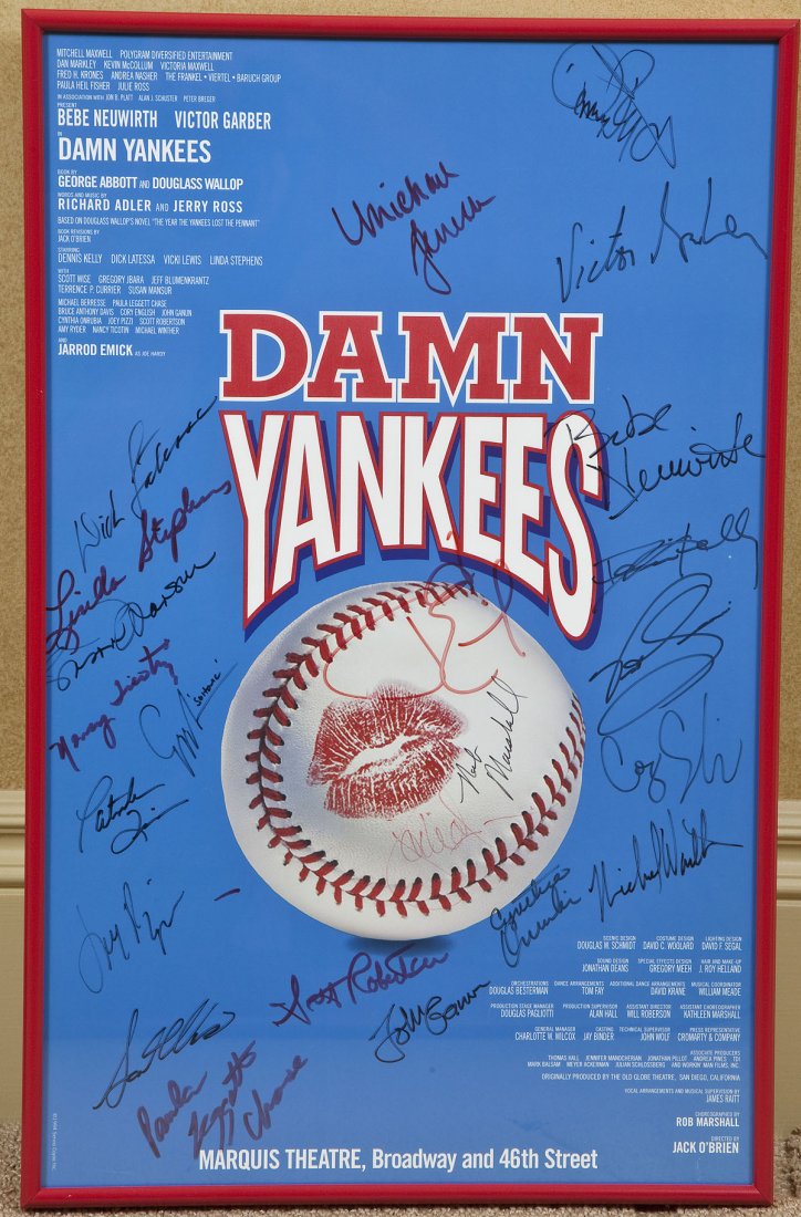 Cast Signed Damn Yankees Theater Poster (1 of 1)