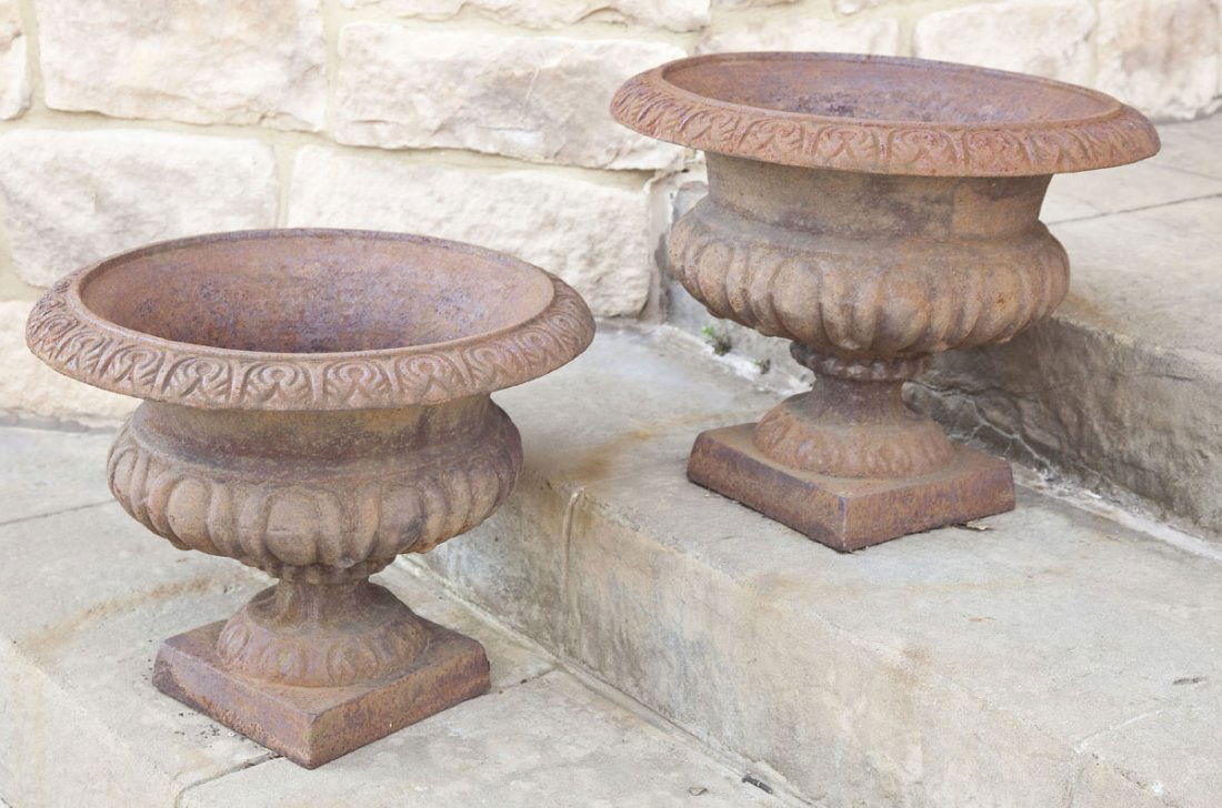 Pair of Iron Urns by Eschbach (1 of 2)