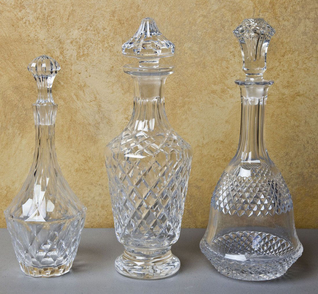 3 Cut Glass Decanters (1 of 1)