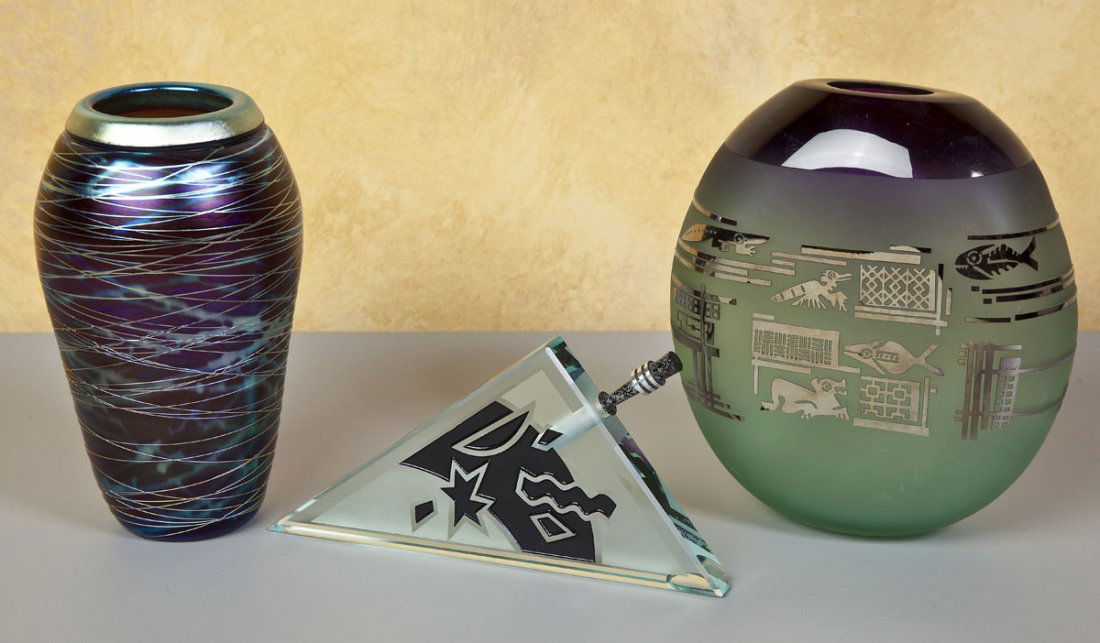 Three Pieces Art Glass (1 of 5)