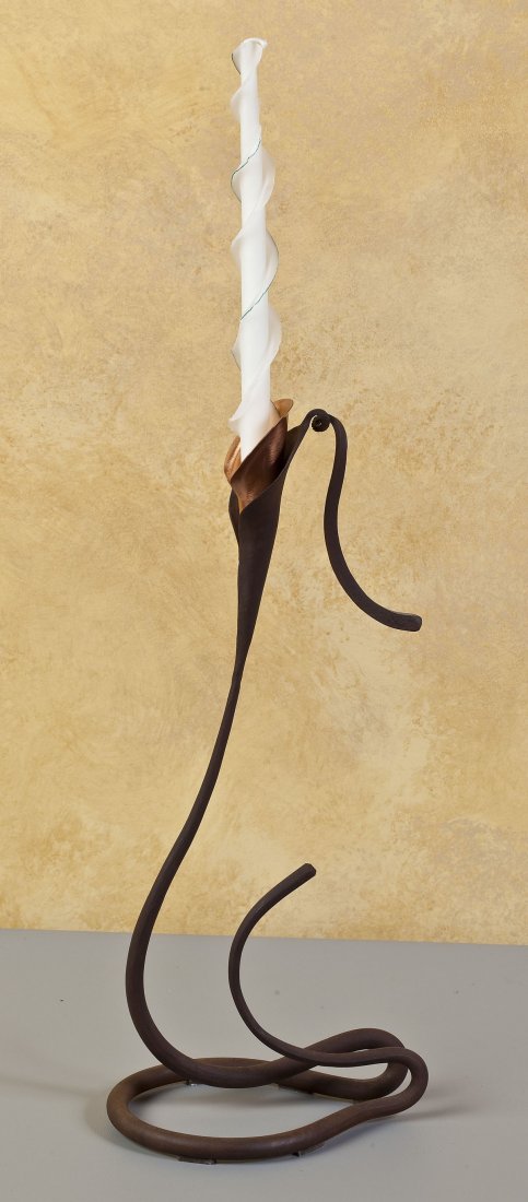 Wrought Iron Candlestick (1 of 3)