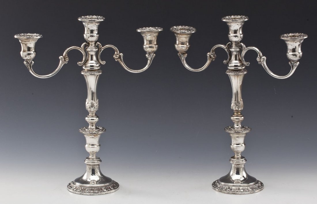 Pair Weighted Gorham Sterling Candelabras (1 of 4)