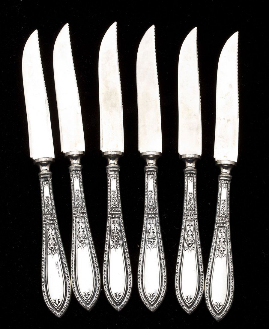 6 Webster Co. Sterling Handled Steak Knives (1 of 3)