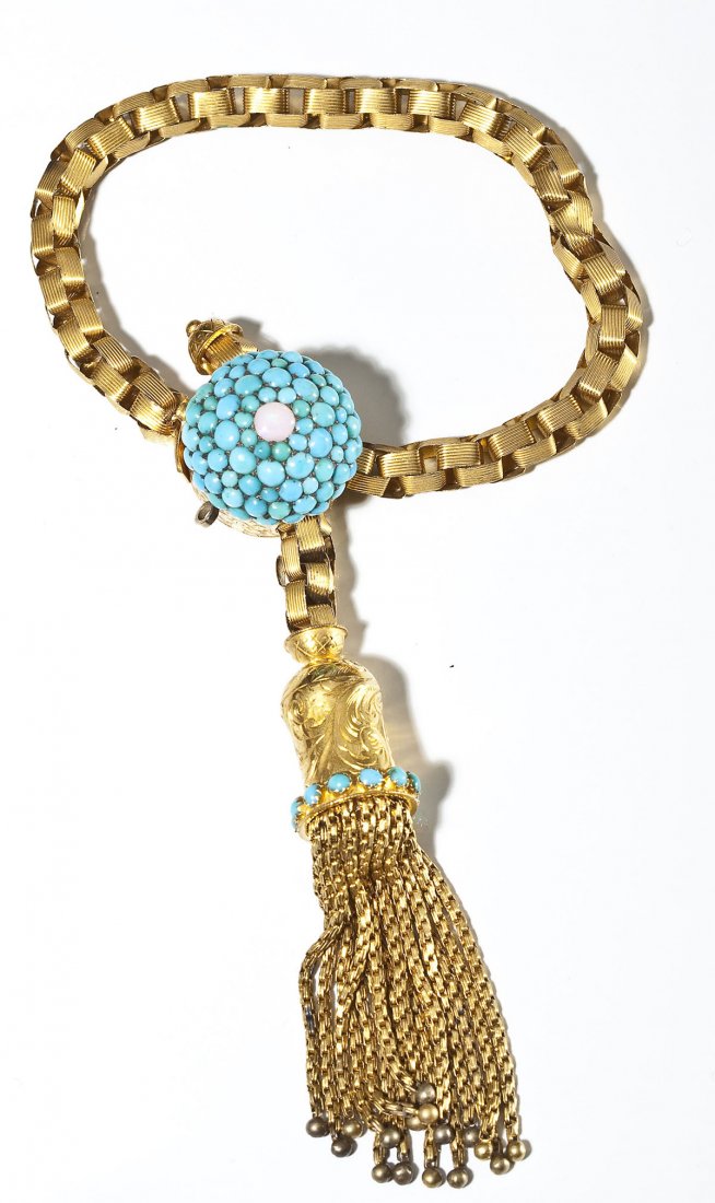 Victorian 18K & Turquoise Bracelet (1 of 3)