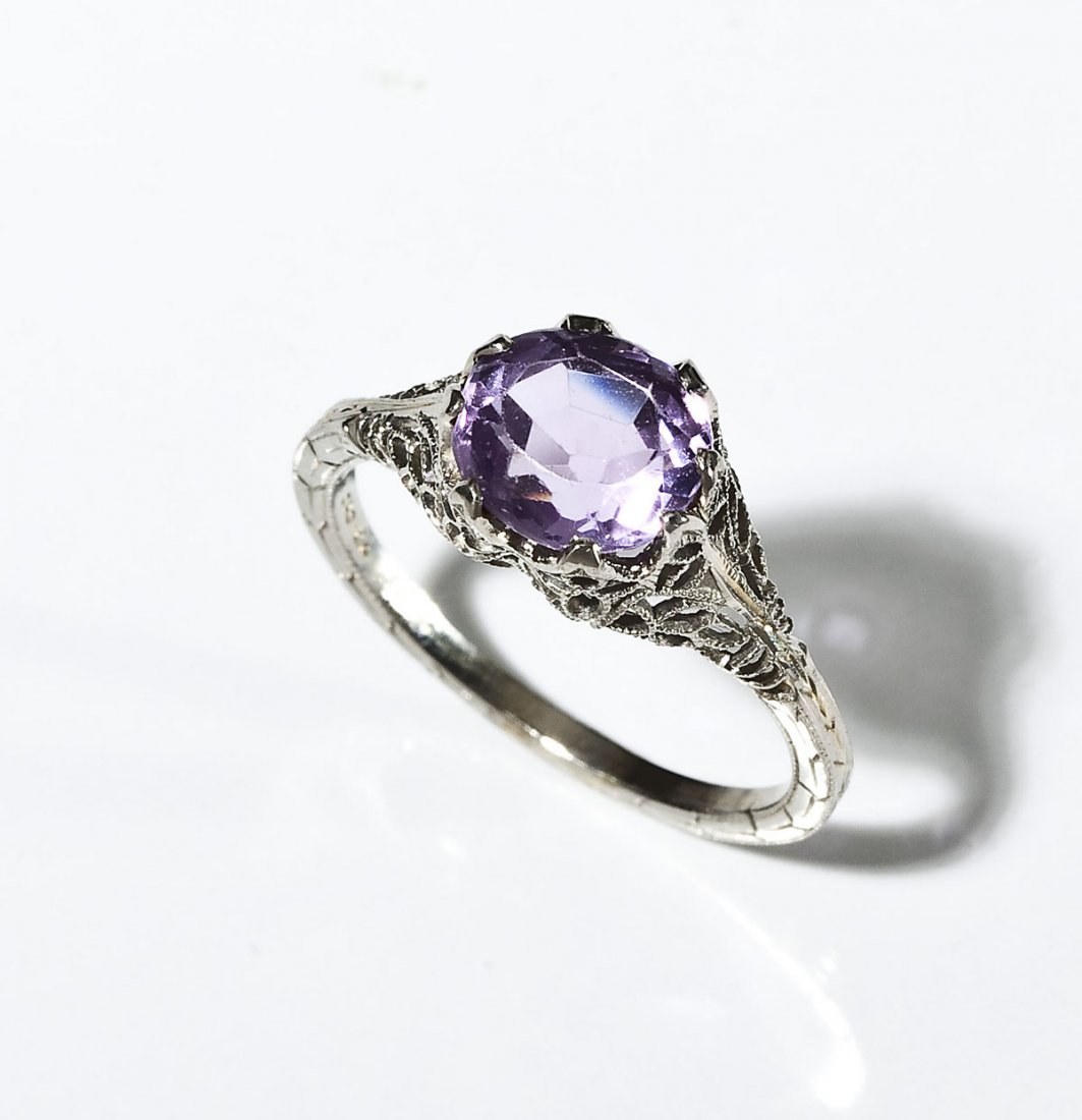 18K Amethyst Filigree Ring (1 of 3)
