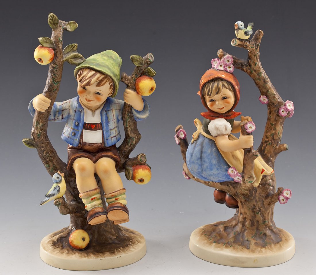 10" Apple Tree Girl and Boy Hummel Figurines (1 of 3)