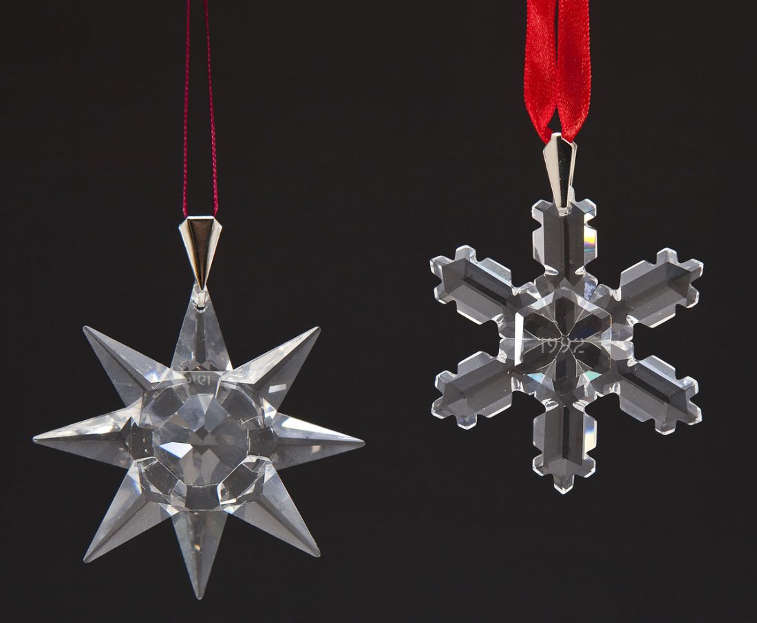 Swarovski 1991 & 1992 Holiday Snowflake Ornaments (1 of 2)