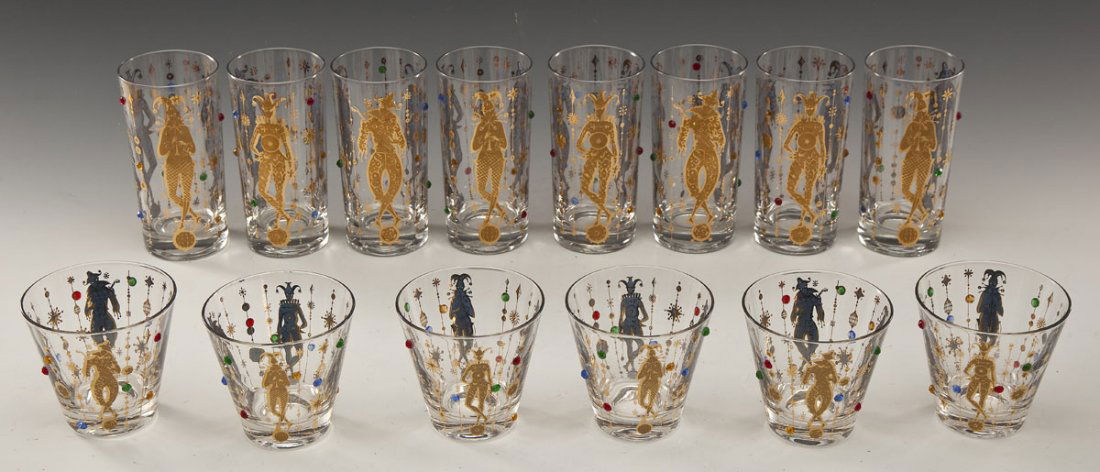 14 Culver Mardi Gras Glasses incl. Highball & Rock (1 of 5)