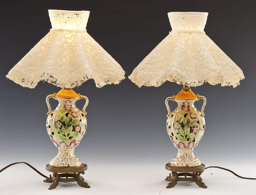 Pair of Porcelain Capodimonte Lamps (1 of 4)