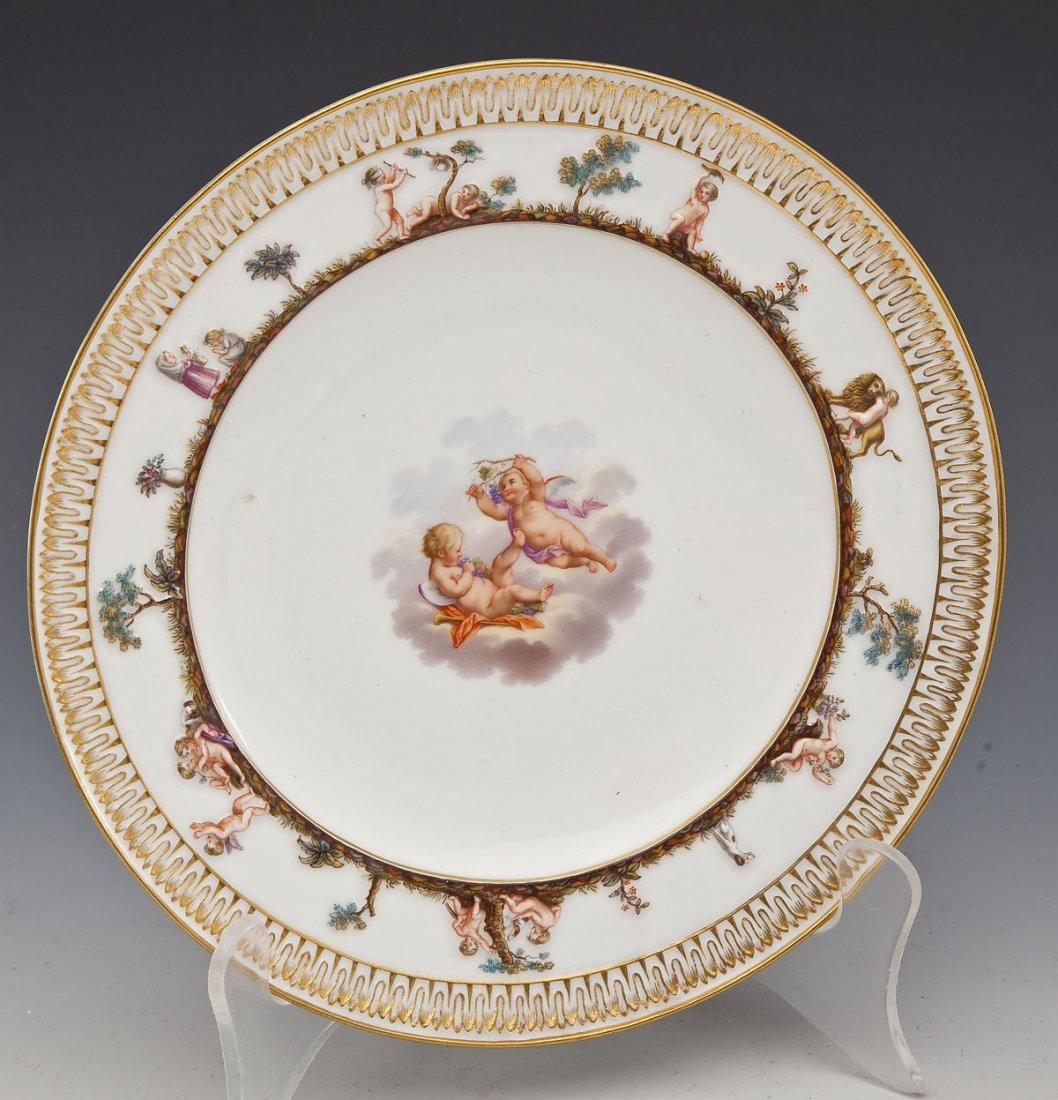19th C Meissen Porcelain Plate (1 of 4)
