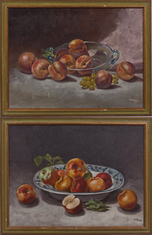 Pair of Still Life Paintings Signed Bardy (1 of 10)