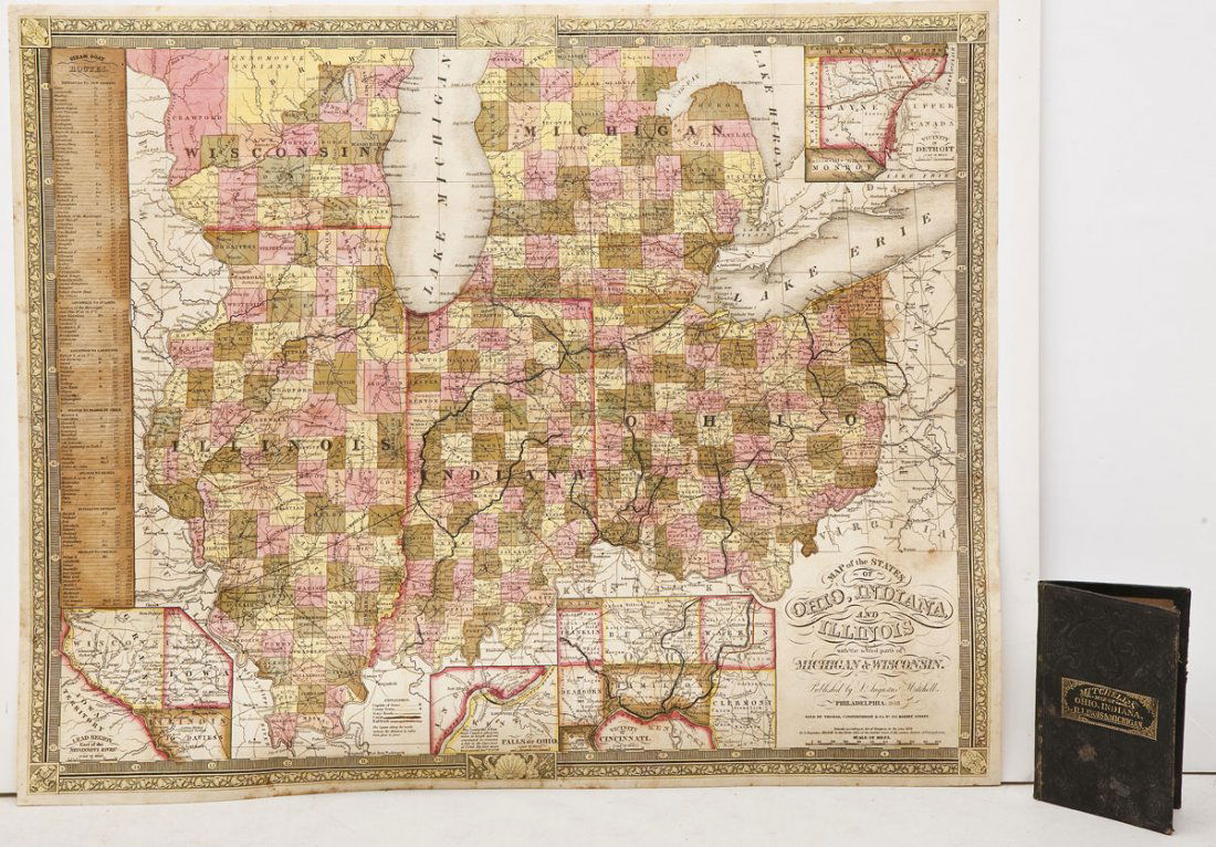 1846 Mitchell Map of Ohio, Indiana, & Illinois (1 of 4)