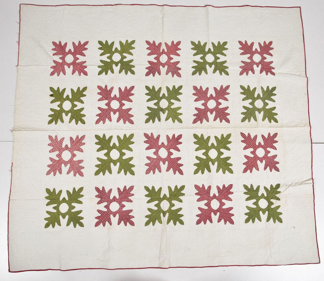 Acorn Leaf Applique Quilt (1 of 3)