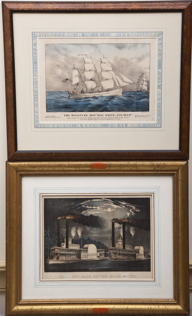 2 Currier & Ives Ship Lithographs (1 of 5)