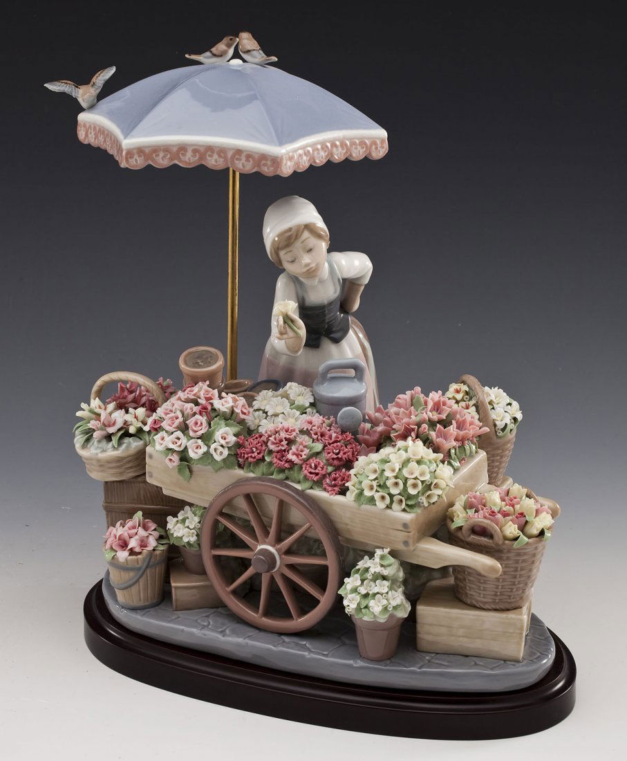 "Flowers of the Season" Lladro Figurine on Base (1 of 4)