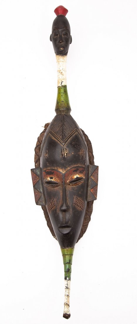 Baule Carved & Polychrome Mask (1 of 5)