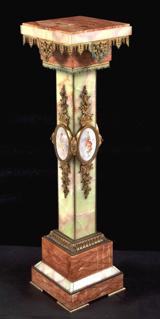 Victorian Marble & Onyx Pedestal (1 of 10)