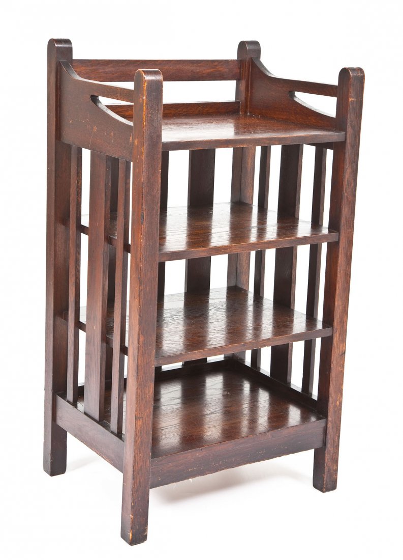 A Mission Oak Small Bookcase (1 of 9)