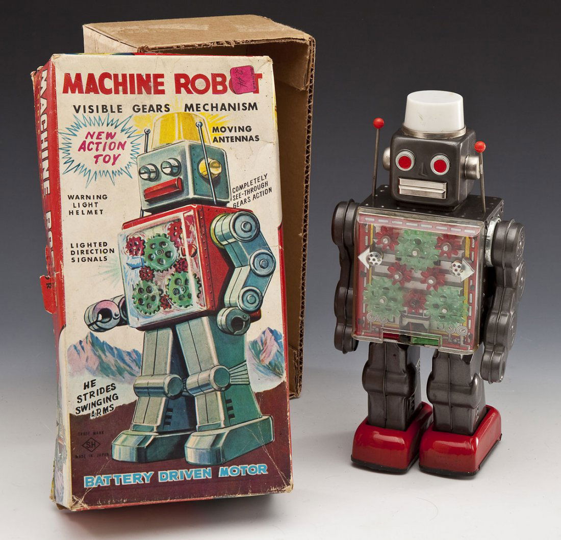 Japanese Tin Litho Machine Robot in Original Box (1 of 7)