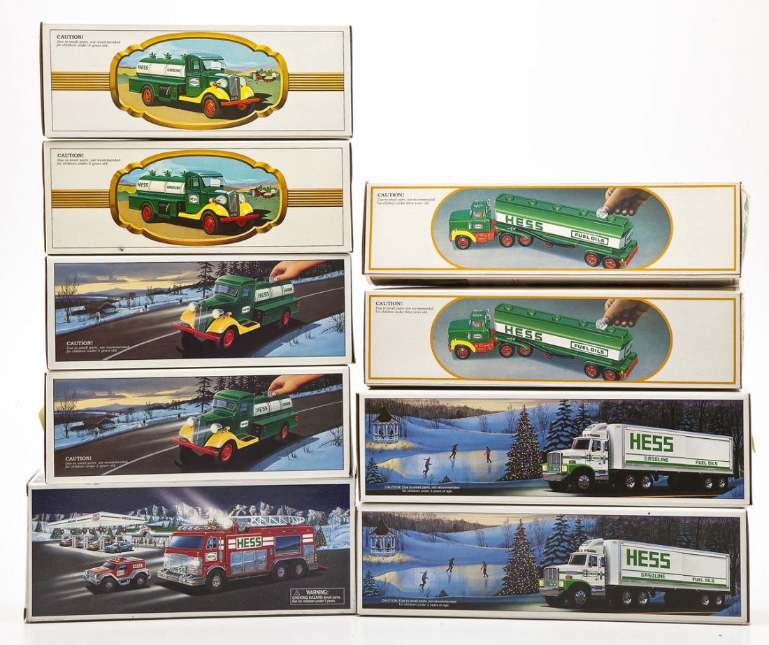 9 1982-1987 & 2005 Hess Vehicles in Original Boxes (1 of 2)