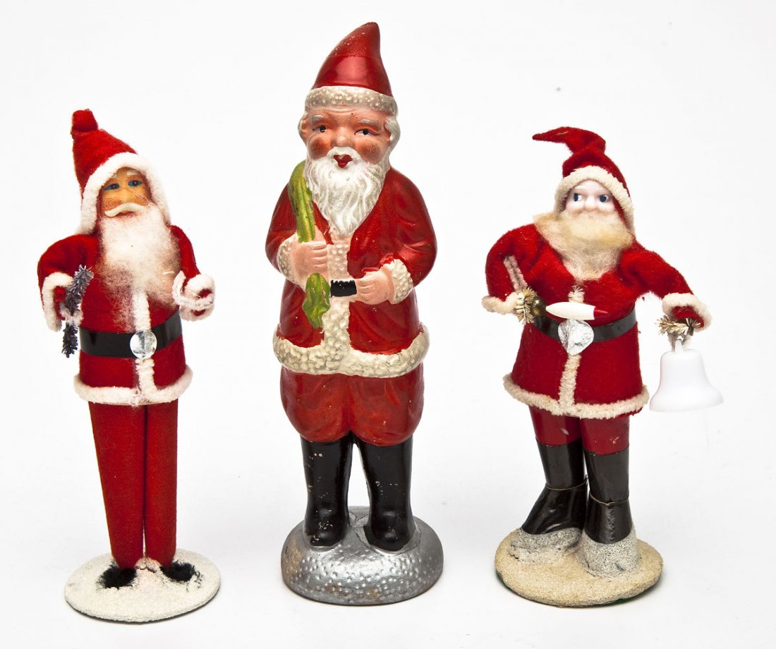3 Vintage Santas incl. Felt Paper (1 of 3)