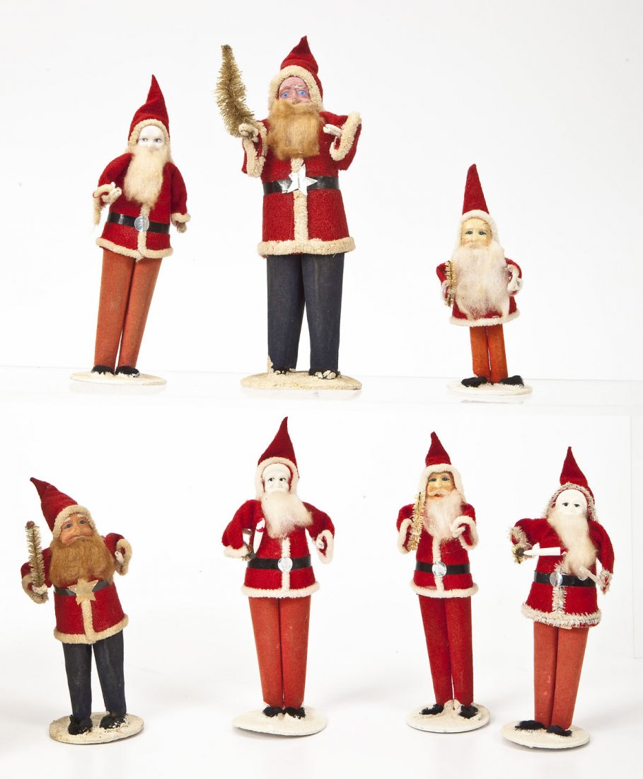 7 Composition & Felt Paper Santas (1 of 6)