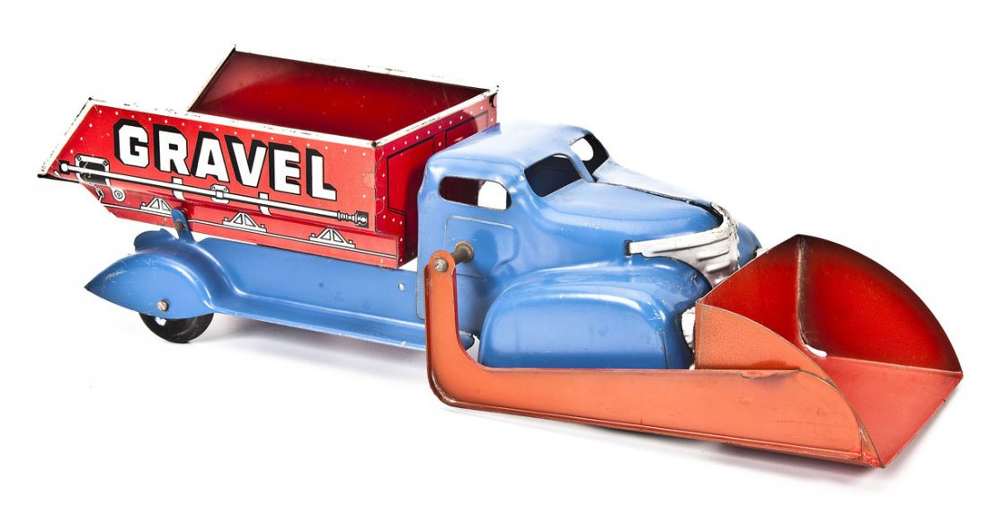 MAR Pressed Tin Toy Sand & Gravel Truck (1 of 4)