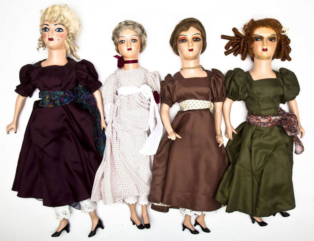 4 Boudoir Composition Dolls (1 of 6)