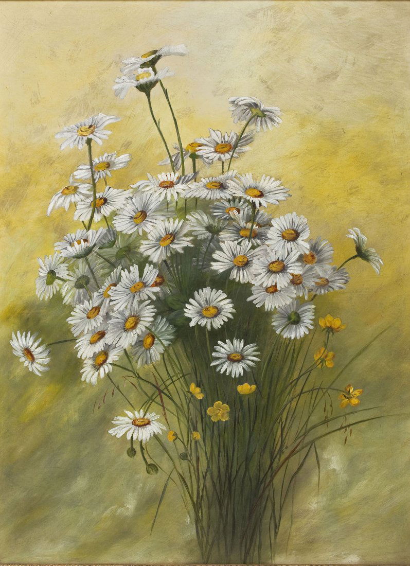 Unsigned Still Life of Daisies (1 of 4)