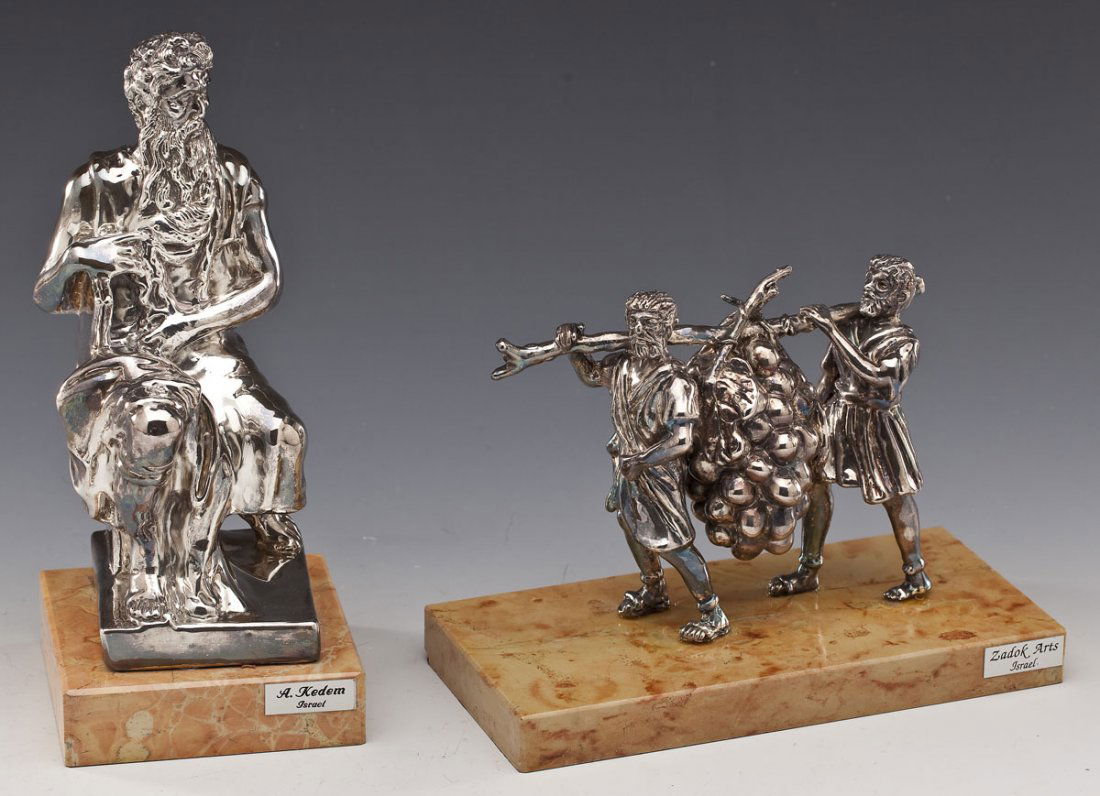 2 Sterling Judaica Sculptures incl. A. Kedem (1 of 6)