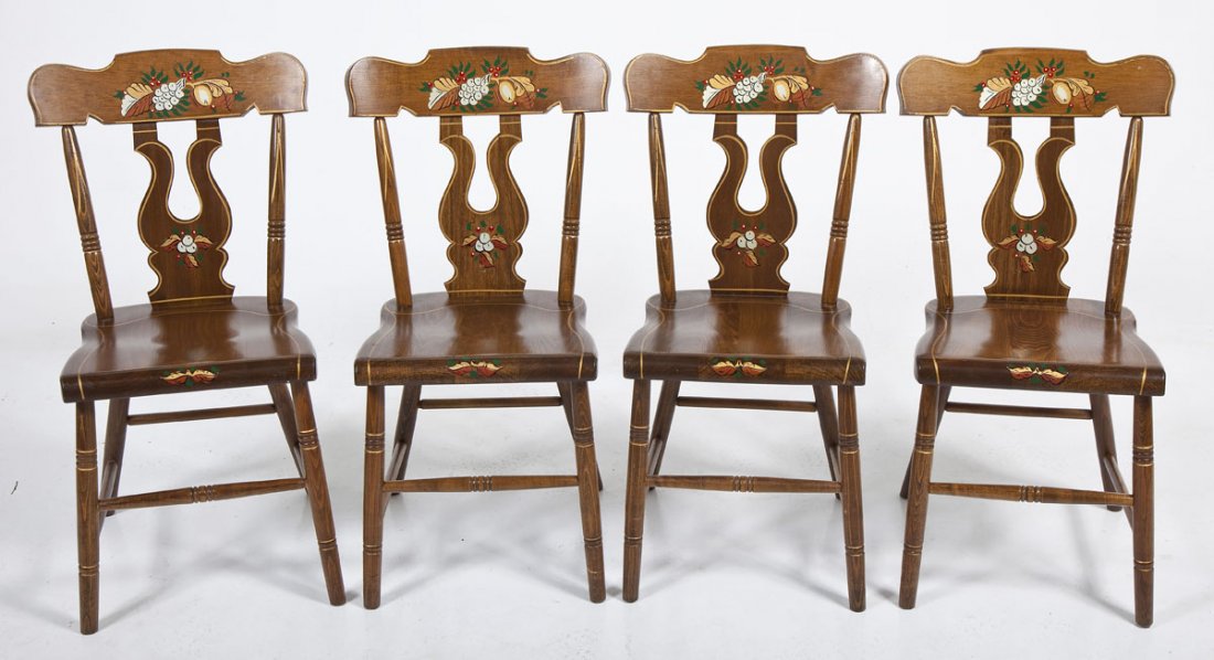 Set of 4 Plank Bottom Chairs (1 of 4)