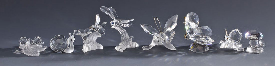8 Swarovski Insect and Mushroom Figurines (1 of 5)