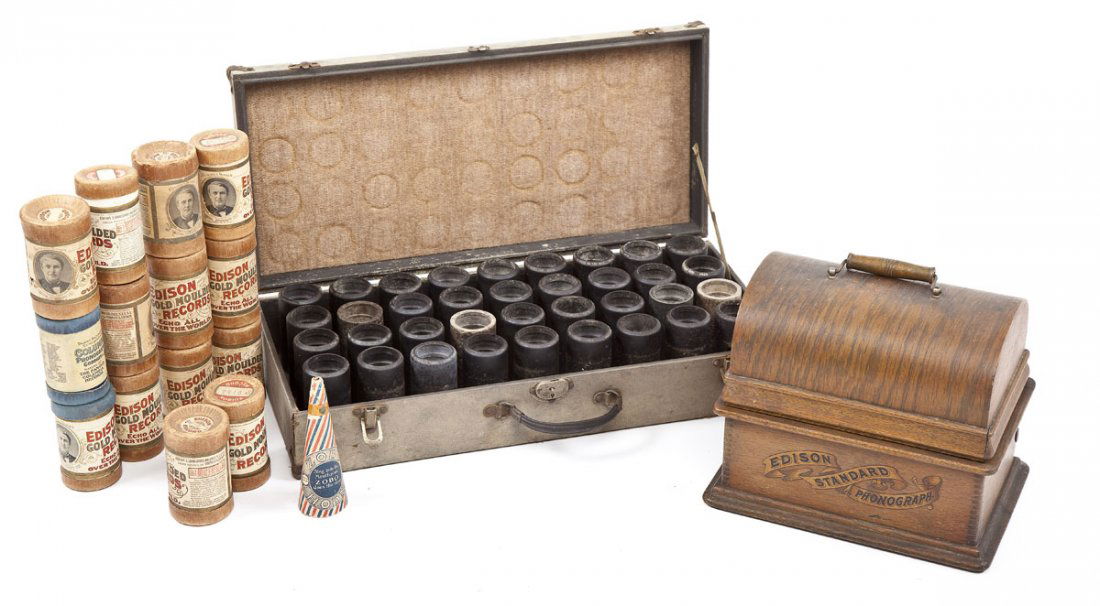 Edison Standard Phonograph with Cylinders (1 of 8)