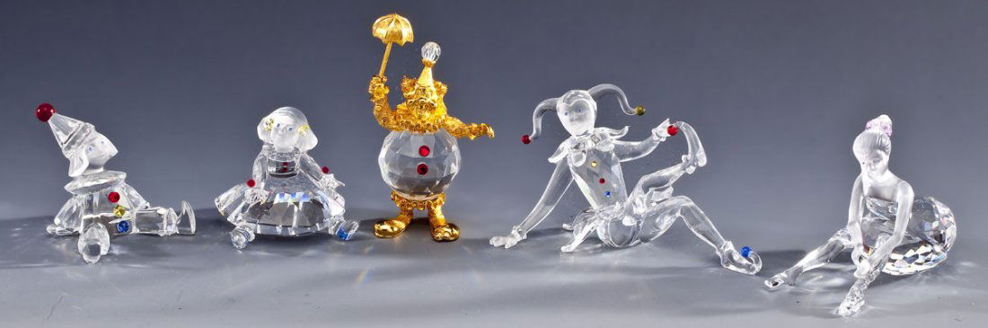 5 Swarovski Performer Figurines incl. Clowns (1 of 4)