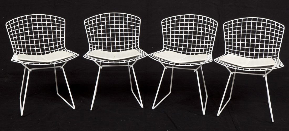 Set of 4 Bertoia for Knoll 420 Wire Side Chairs (1 of 6)