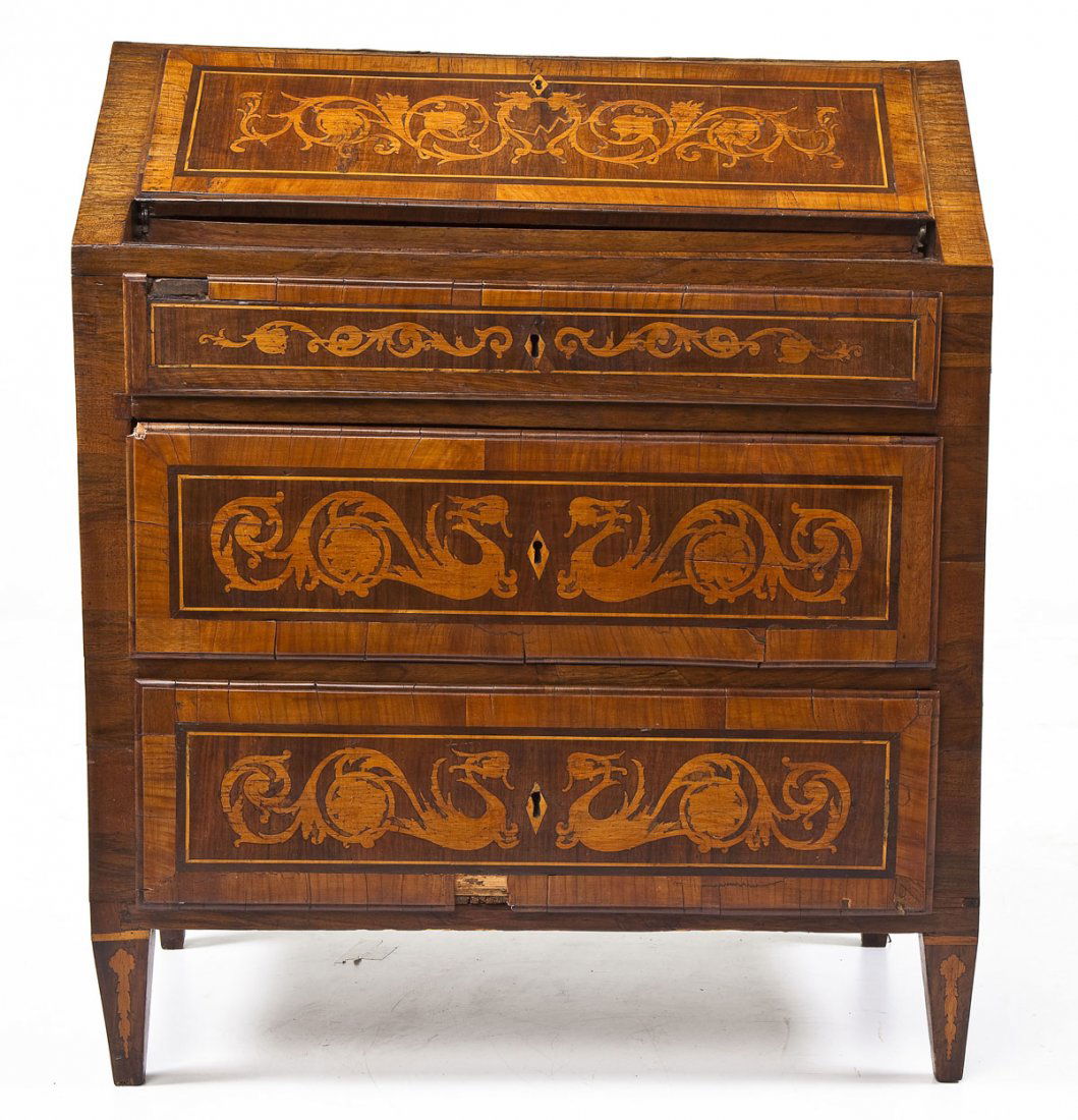 Continental Marquetry Fall Front Desk (1 of 10)