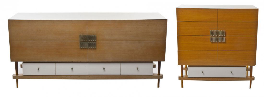 2 Mid-Century Wood & Laminate Dressers (1 of 9)