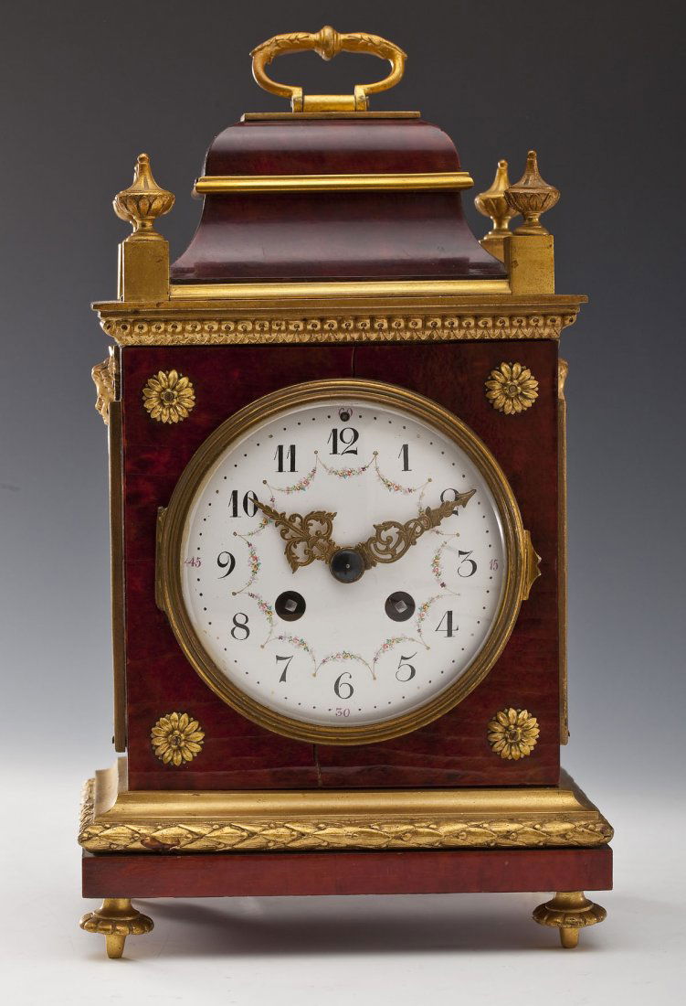 Japy Freres Tortoise & Dore Bronze Mantle Clock (1 of 9)