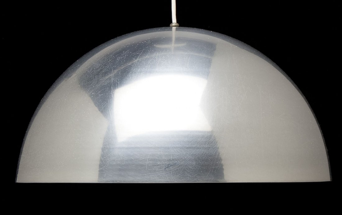 Mid-Century Hanging Chrome Light (1 of 3)