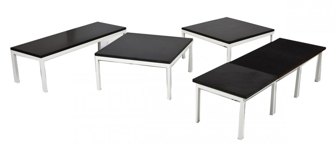 4 Mid-Century Modern Slate Top Tables (1 of 5)