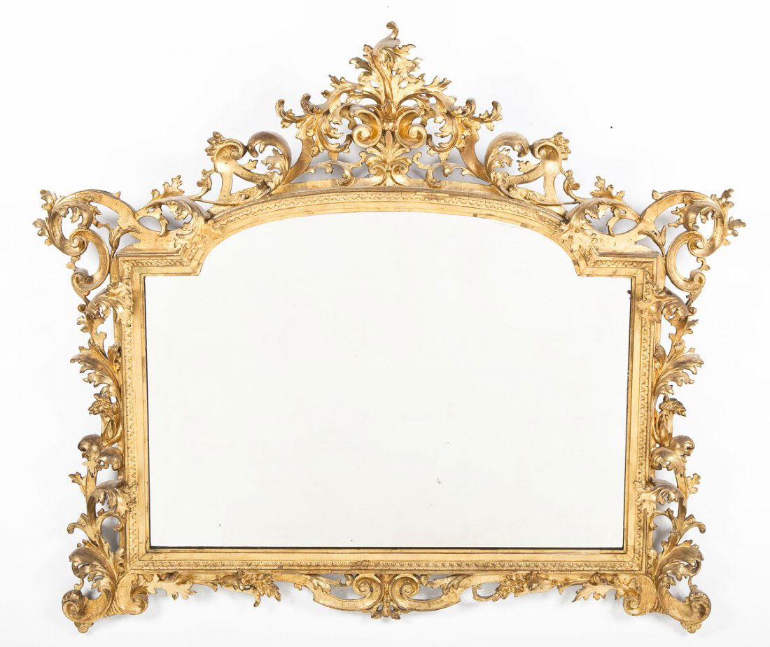 Elaborate Rococo Overmantle Mirror (1 of 4)