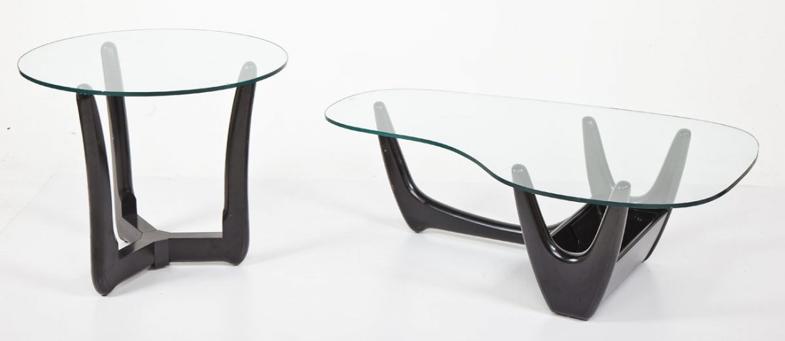 2 Van Sciver Glass Topped Modern Tables (1 of 9)