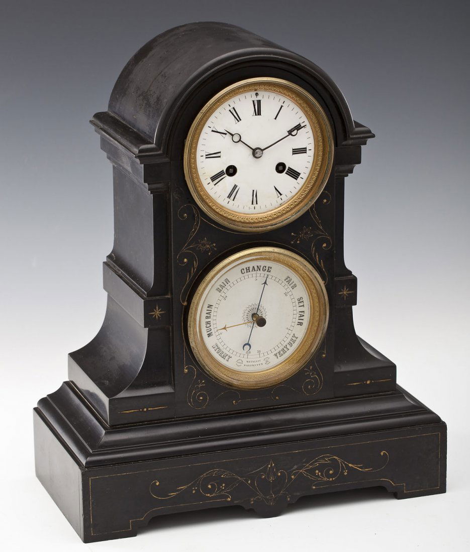 French Mantle Clock & Barometer (1 of 9)