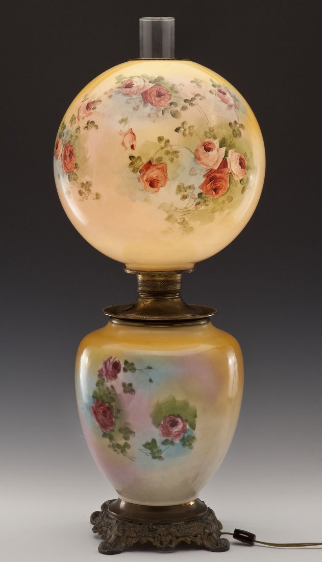 Hand Painted Electrified GWTW Lamp (1 of 7)