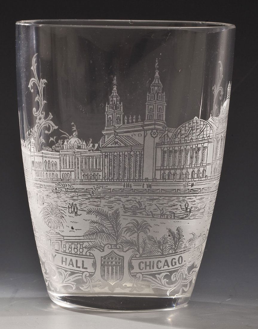 Columbian Exposition Vase w/ Machinery Hall (1 of 4)